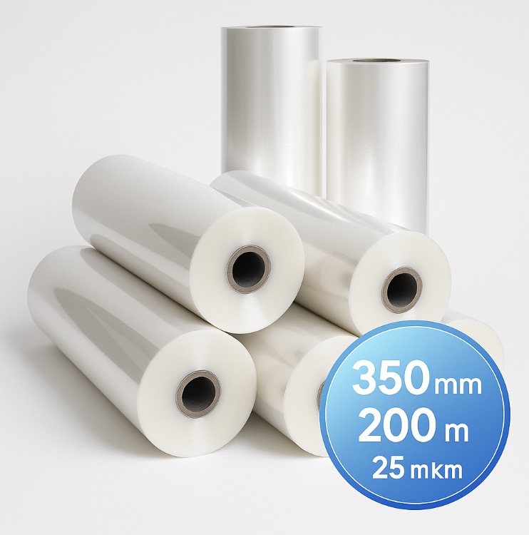 Плівка рулонна TOSHEN, 350 мм, 200 м, 25 мкм, глянець (000013489)